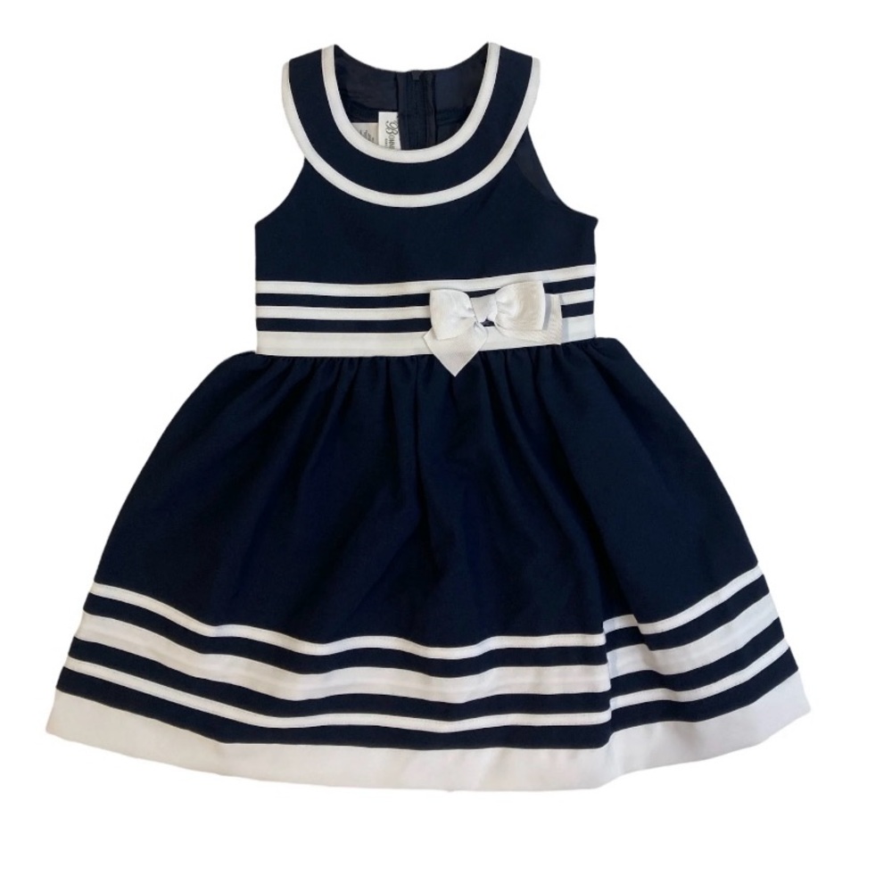 Bonnie Jean 2 Piece Nautical Theme Sleeveless Baby Dress